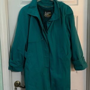 London Fog Women's Teal Trench Coat